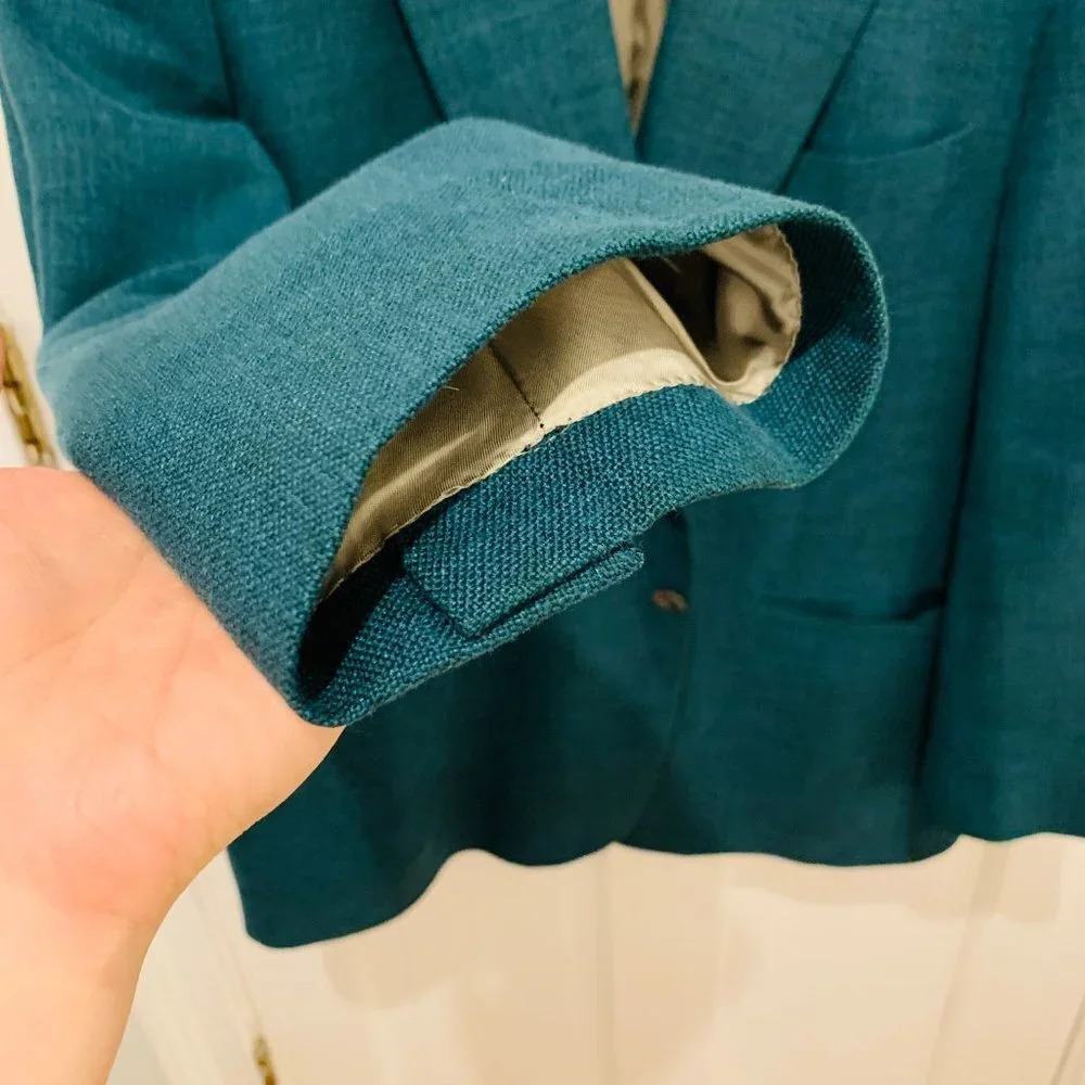 Paul Stuart Green Wool Suit Jacket Sport Coat Blazer Size 42 Short - Picture 7 of 16